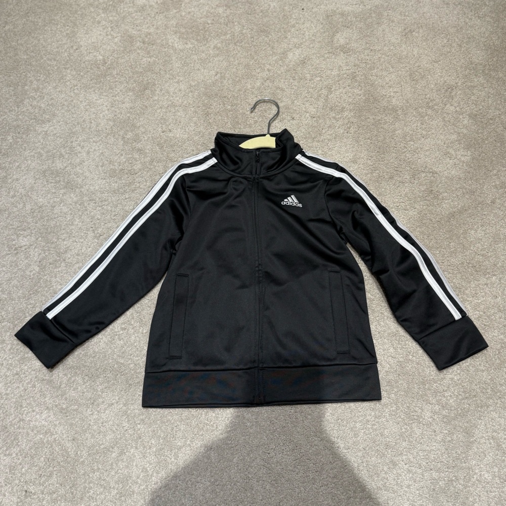 Adidas Black Jacket with White Accents